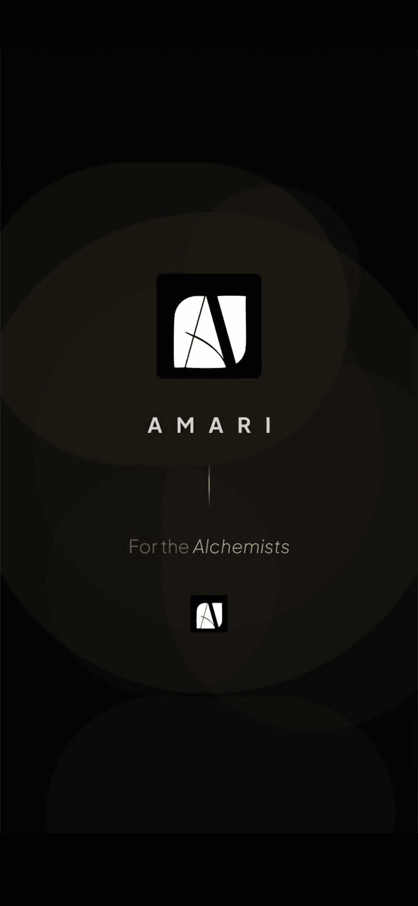 AMARI App welcome screen